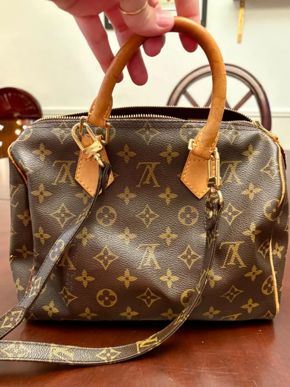 Louis Vuitton Speedy Bag with Shoulder Strap